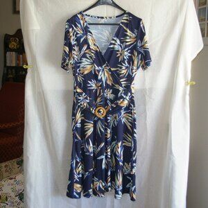 Helyo Blue Floral Summer Dress